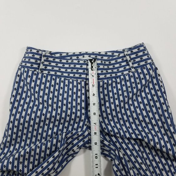 LOFT Ann Taylor Striped Floral Capri Pants Size 0 - Picture 7 of 8